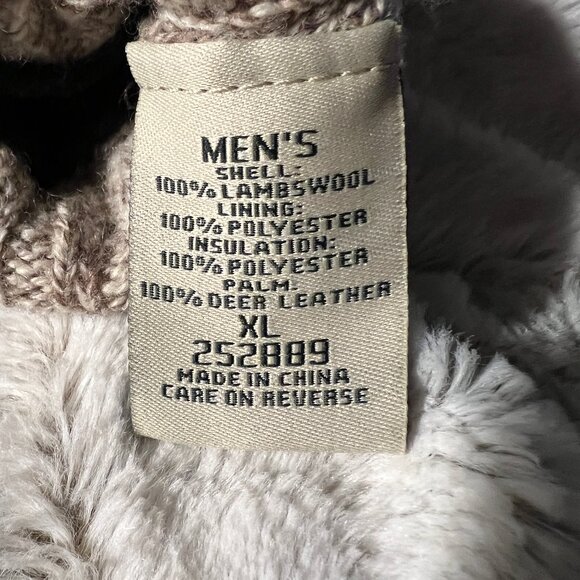 Men's L.L. Bean Gloves, Prima Loft, Wool Knit XL, Brown Leather Palms, Like New! - Picture 11 of 11